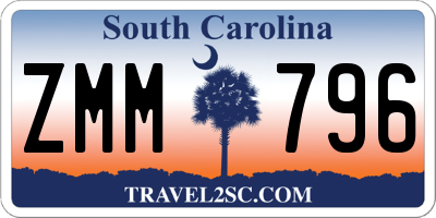 SC license plate ZMM796
