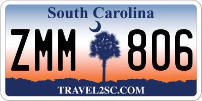 SC license plate ZMM806
