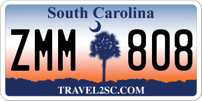 SC license plate ZMM808