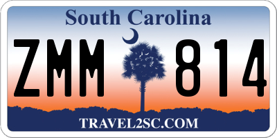 SC license plate ZMM814
