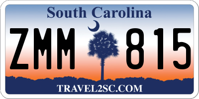 SC license plate ZMM815