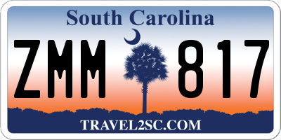 SC license plate ZMM817