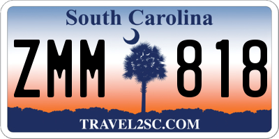 SC license plate ZMM818