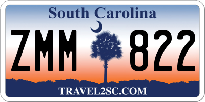 SC license plate ZMM822