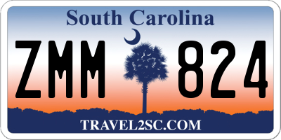 SC license plate ZMM824