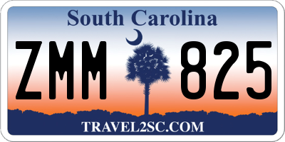 SC license plate ZMM825