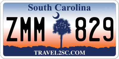 SC license plate ZMM829