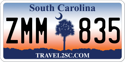 SC license plate ZMM835