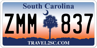 SC license plate ZMM837