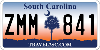 SC license plate ZMM841