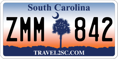 SC license plate ZMM842