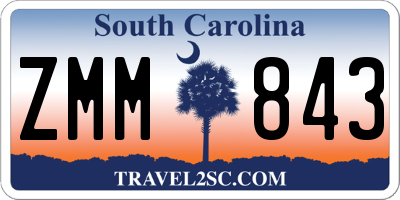 SC license plate ZMM843