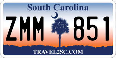 SC license plate ZMM851