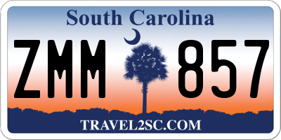 SC license plate ZMM857