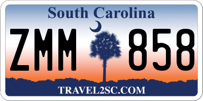 SC license plate ZMM858