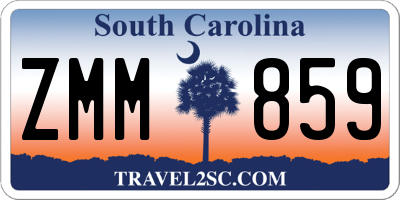 SC license plate ZMM859