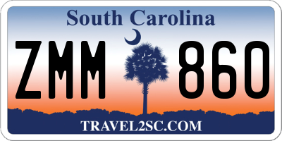 SC license plate ZMM860