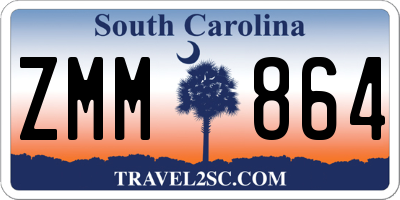 SC license plate ZMM864