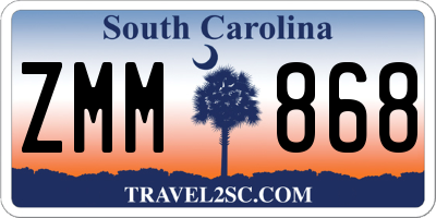 SC license plate ZMM868