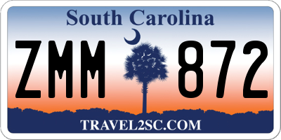 SC license plate ZMM872
