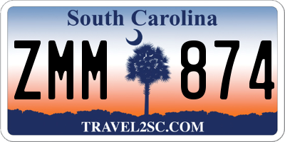 SC license plate ZMM874