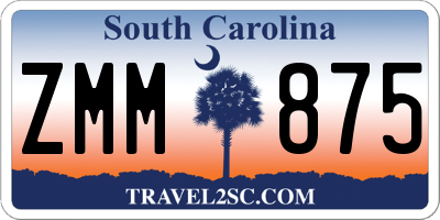 SC license plate ZMM875