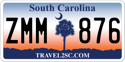 SC license plate ZMM876