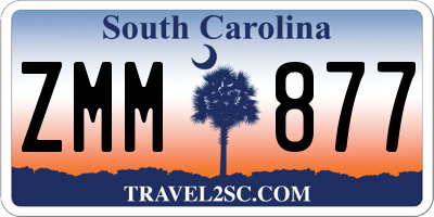 SC license plate ZMM877