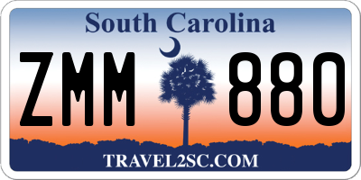 SC license plate ZMM880