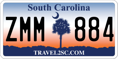 SC license plate ZMM884
