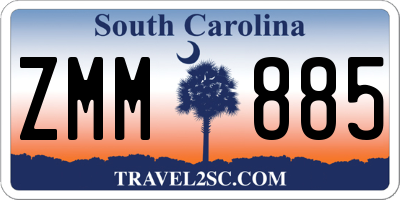 SC license plate ZMM885
