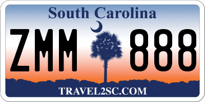 SC license plate ZMM888