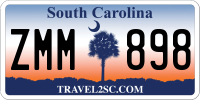 SC license plate ZMM898