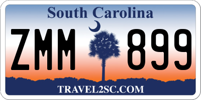 SC license plate ZMM899