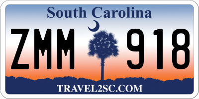 SC license plate ZMM918