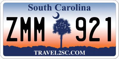 SC license plate ZMM921