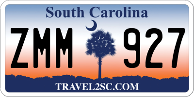 SC license plate ZMM927