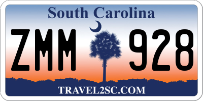 SC license plate ZMM928
