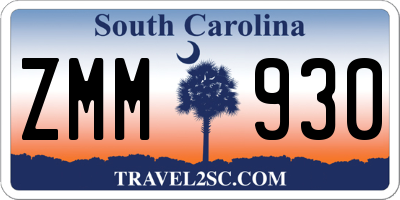 SC license plate ZMM930