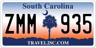 SC license plate ZMM935