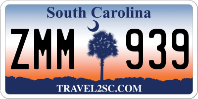 SC license plate ZMM939