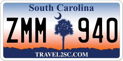 SC license plate ZMM940