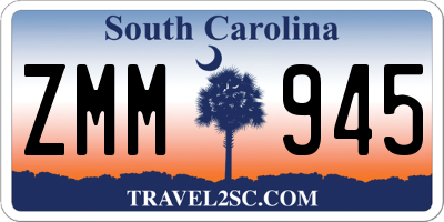 SC license plate ZMM945