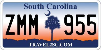 SC license plate ZMM955
