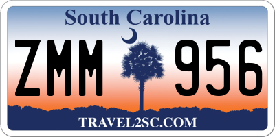 SC license plate ZMM956