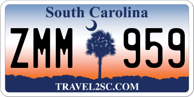 SC license plate ZMM959