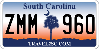 SC license plate ZMM960