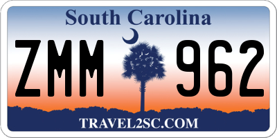 SC license plate ZMM962
