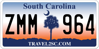 SC license plate ZMM964