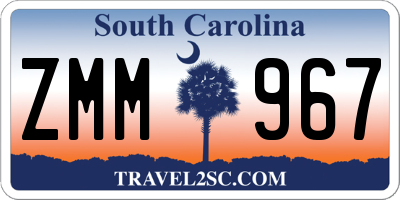 SC license plate ZMM967